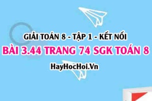 Giải bài 3.44 trang 74 Toán 8 Tập 1 SGK Kết nối tri thức